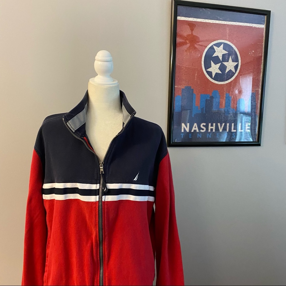 Nautica size XL cotton zipped pullover